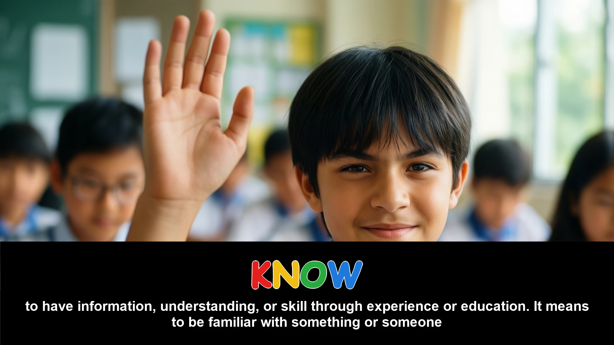 English Illustration for know